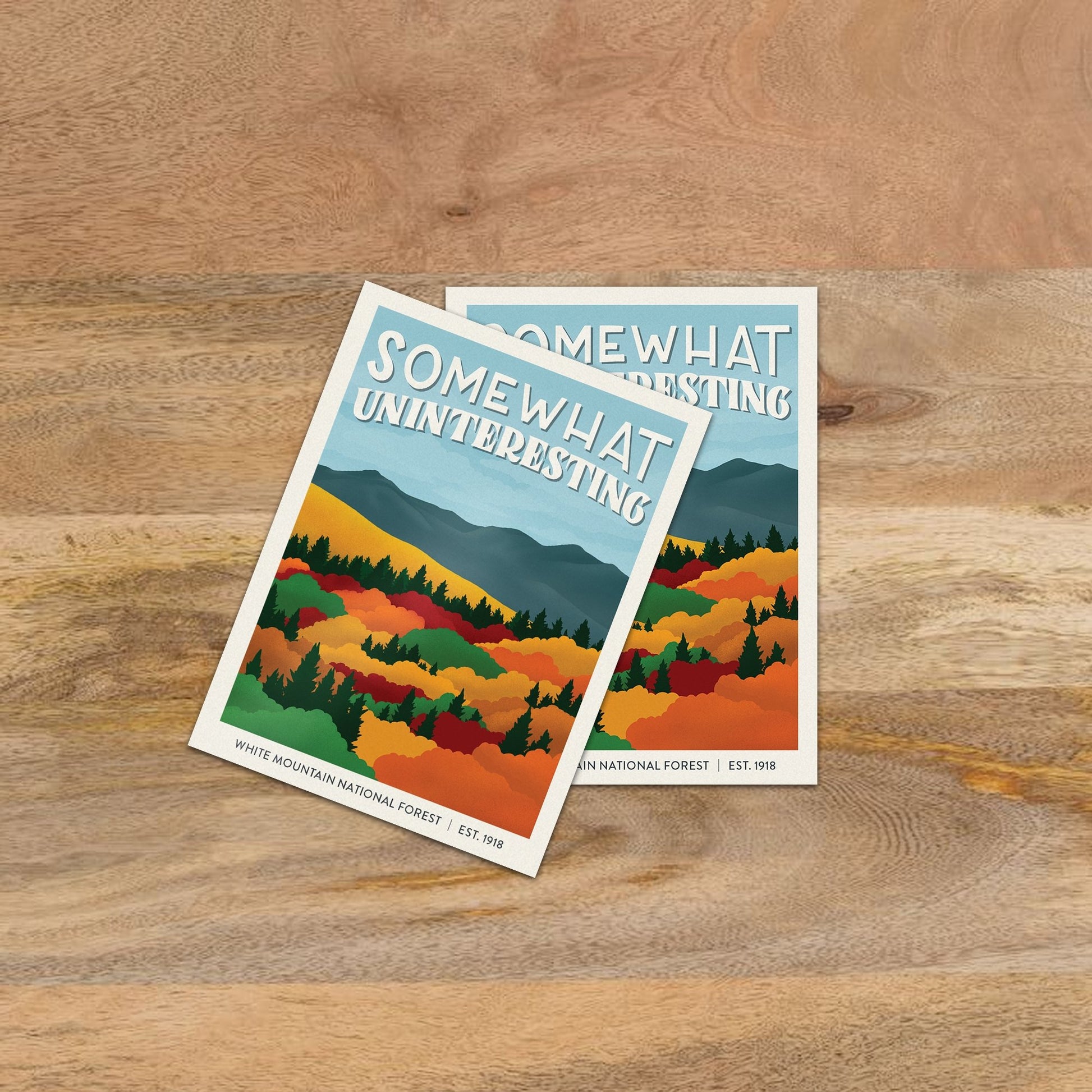 Subpar Parks™ American Public Lands Stickers - Amber Share Design-White Mountains National Forest -