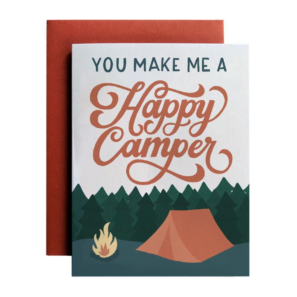 You Make Me A Happy Camper A2 Greeting Card – Amber Share Design