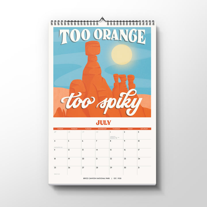 Subpar Parks 2027 Illustrated National Parks Wall Calendar - PREORDER