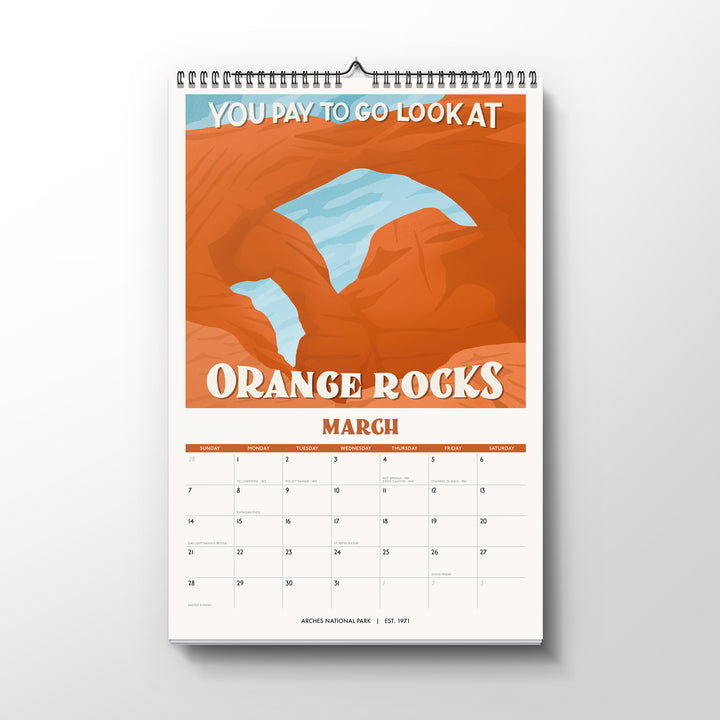 Subpar Parks 2027 Illustrated National Parks Wall Calendar - PREORDER