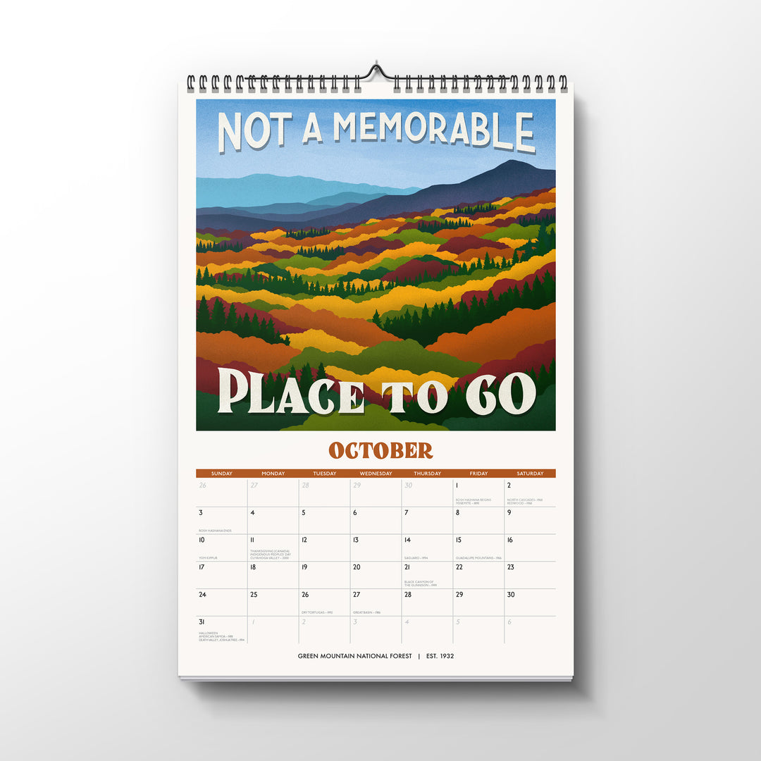 Subpar Parks 2027 Illustrated National Parks Wall Calendar - PREORDER