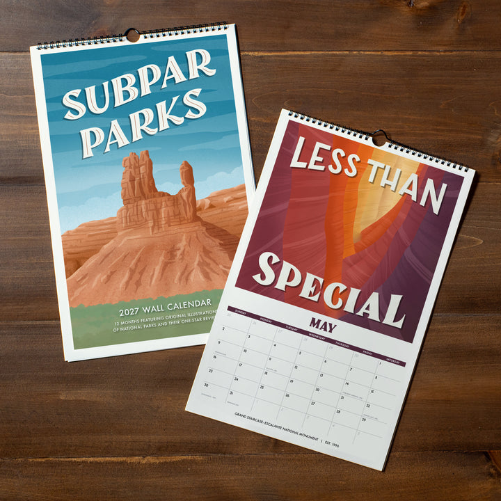 Subpar Parks 2027 Illustrated National Parks Wall Calendar - PREORDER
