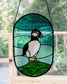 Atlantic Puffin Stained Glass Suncatcher - Amber Share Design - 