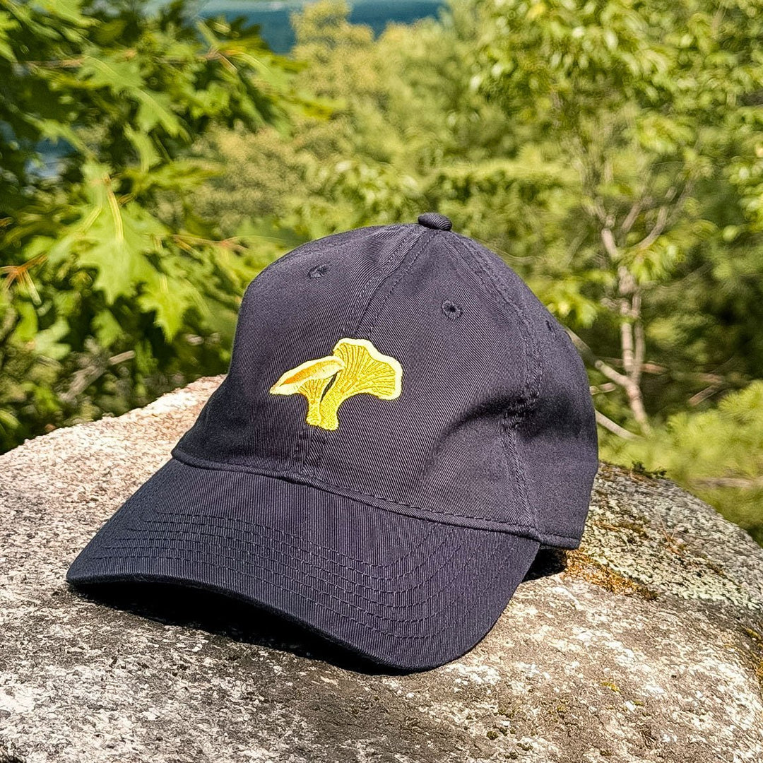 Chanterelle Mushroom Baseball Cap - Amber Share Design - 