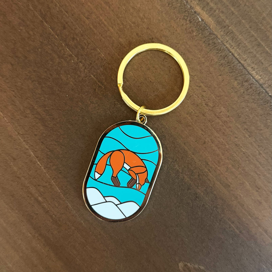 Fox Enamel Keychain (PREORDER) - Amber Share Design - 