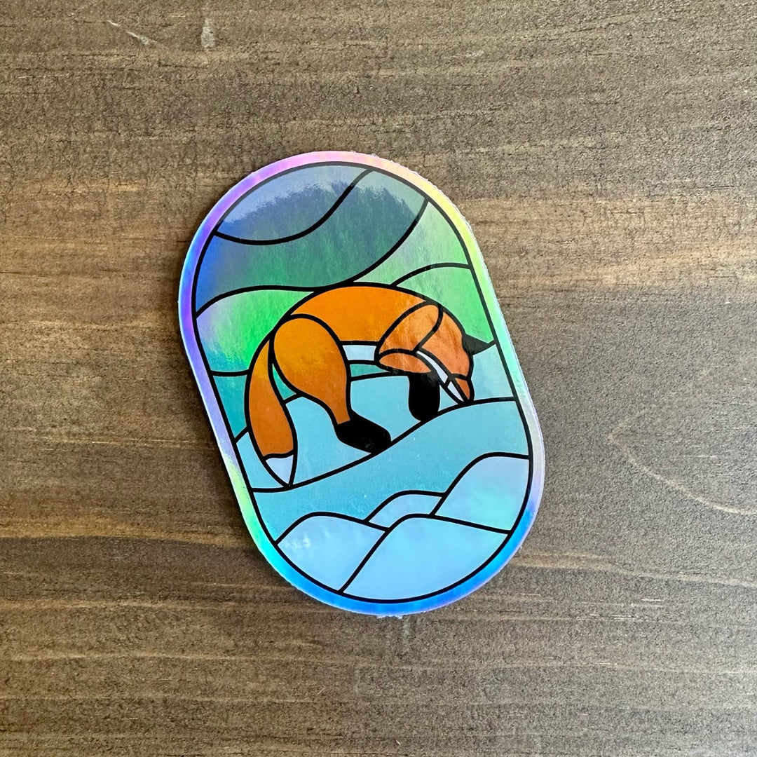 Holographic Fox Sticker - Amber Share Design - 