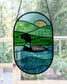Loon Stained Glass Suncatcher - Amber Share Design - 