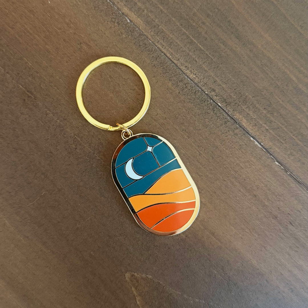 Moonlit Dune Enamel Keychain (PREORDER) - Amber Share Design - 