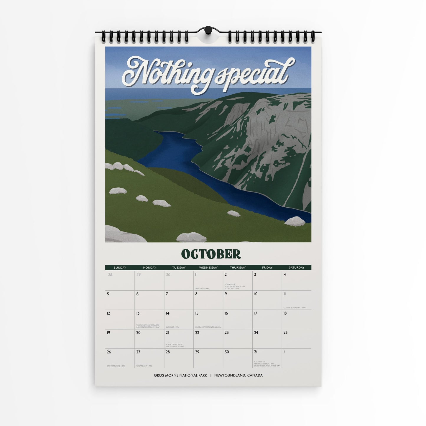 Subpar Parks 2025 Illustrated International Parks Calendar - Amber Share Design - 