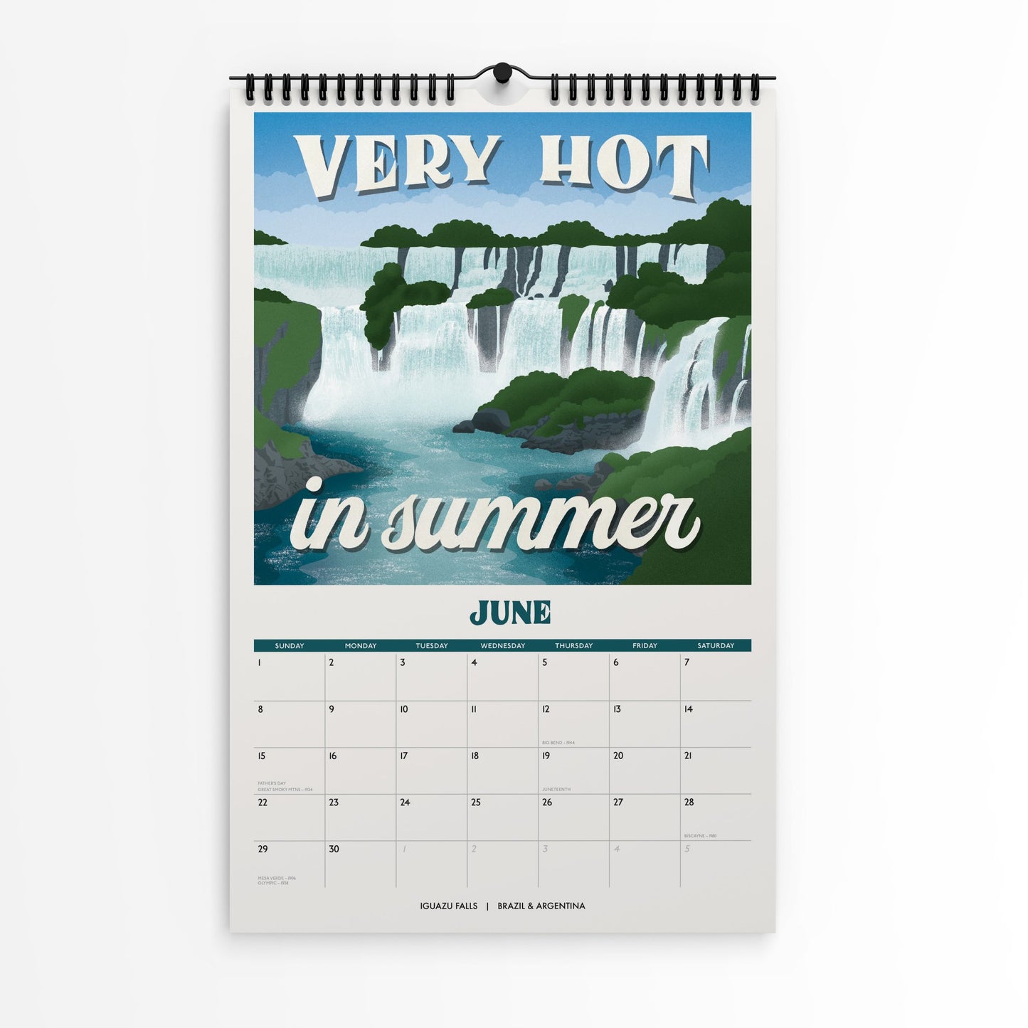 Subpar Parks 2025 Illustrated International Parks Calendar - Amber Share Design - 