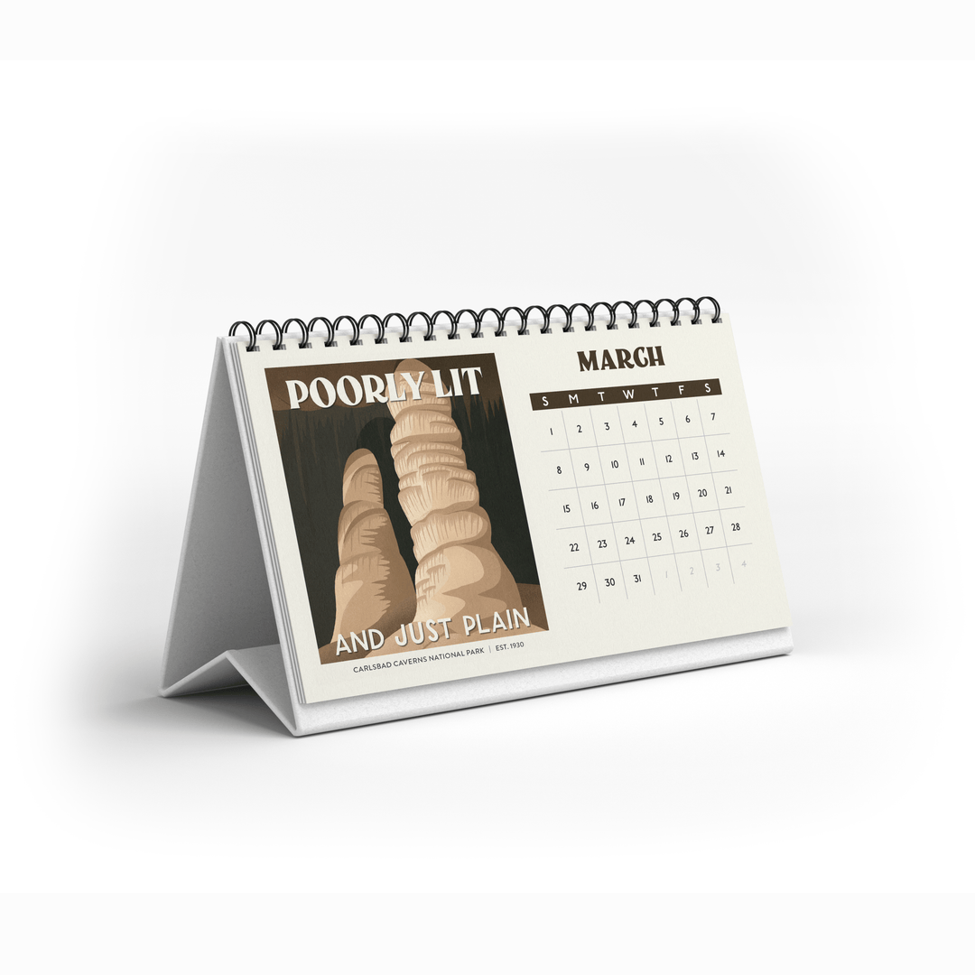 Subpar Parks 2026 Illustrated National Parks Desk Calendar PREORDER - Amber Share Design - 