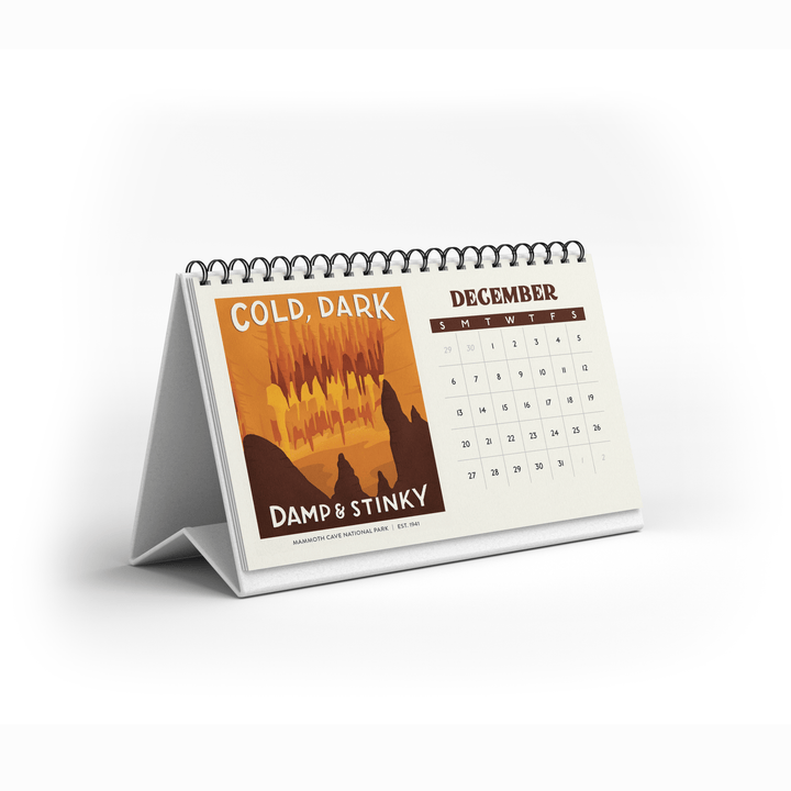 Subpar Parks 2026 Illustrated National Parks Desk Calendar PREORDER - Amber Share Design - 