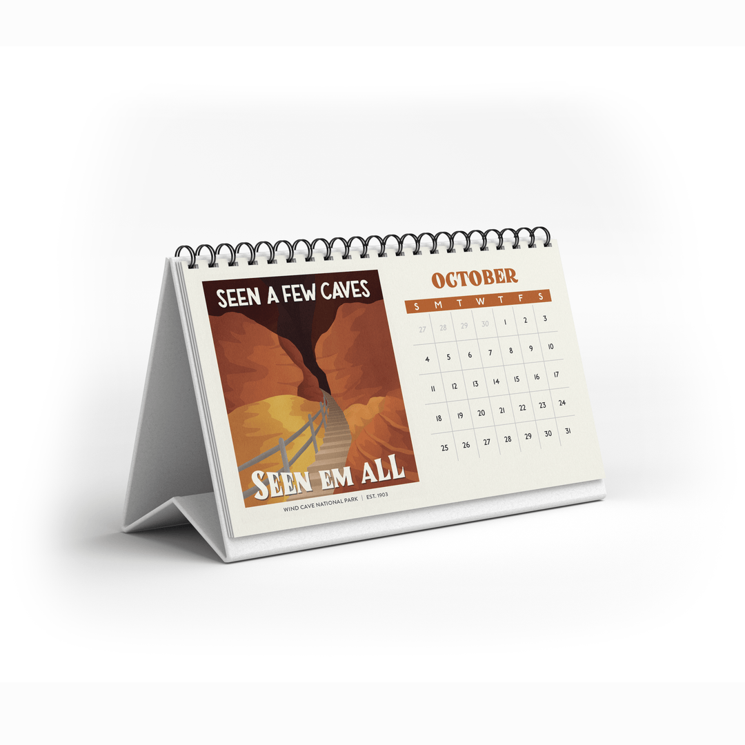 Subpar Parks 2026 Illustrated National Parks Desk Calendar PREORDER - Amber Share Design - 