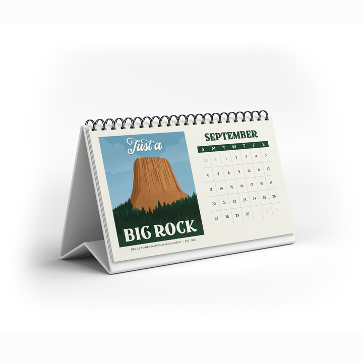 Subpar Parks 2026 Illustrated National Parks Desk Calendar PREORDER - Amber Share Design - 