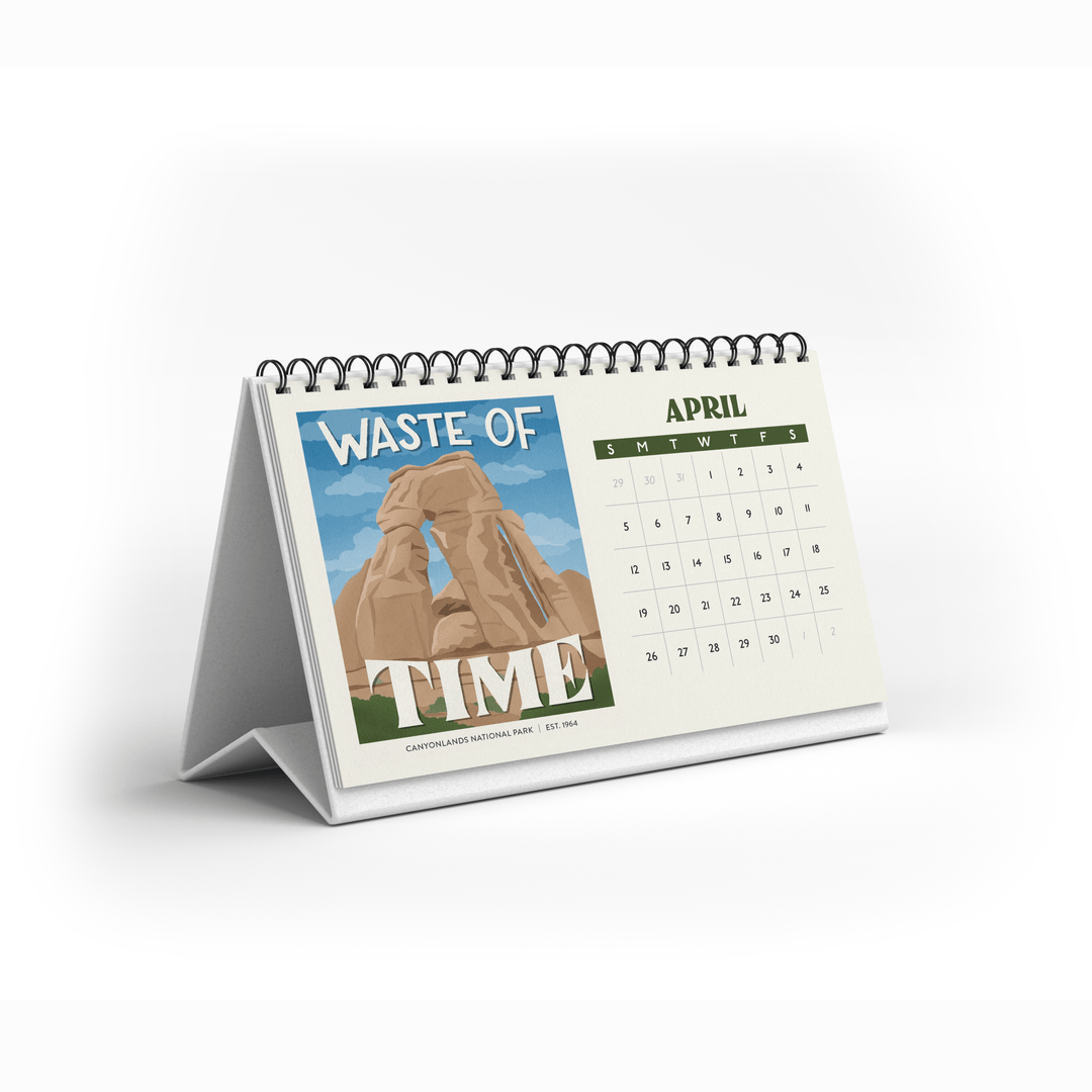 Subpar Parks 2026 Illustrated National Parks Desk Calendar PREORDER - Amber Share Design - 