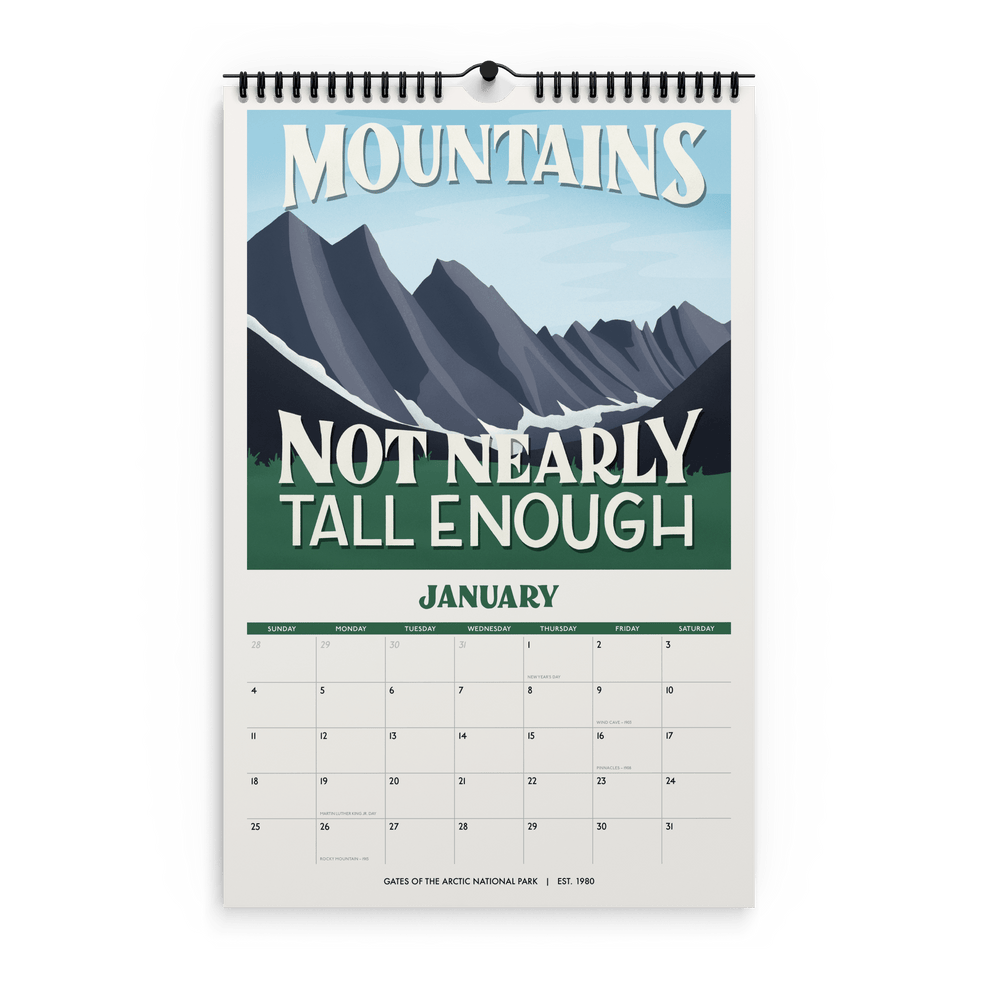 Subpar Parks 2026 Illustrated National Parks Wall Calendar PREORDER - Amber Share Design - 