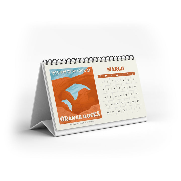 Subpar Parks 2027 Illustrated National Parks Desk Calendar - PREORDER - Amber Share Design - 
