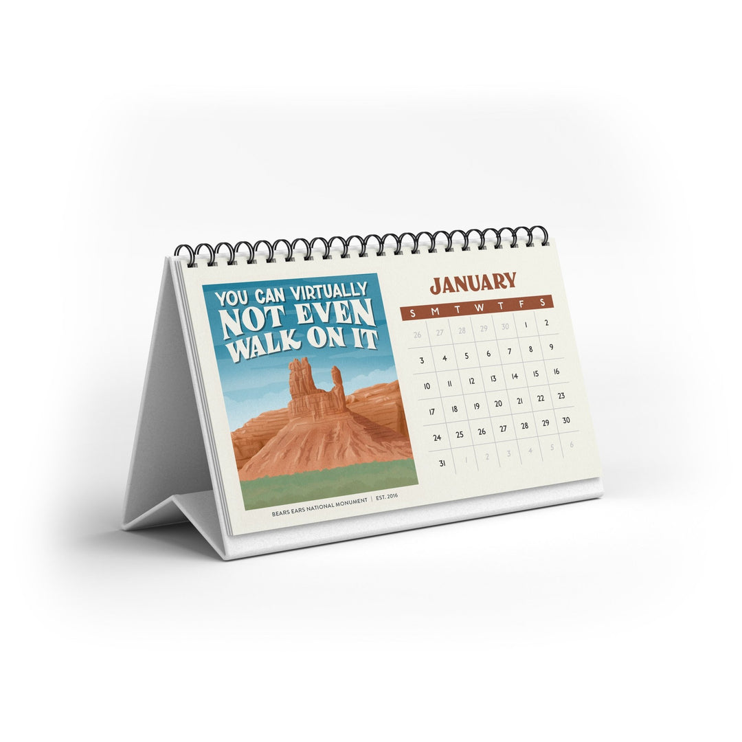 Subpar Parks 2027 Illustrated National Parks Desk Calendar - PREORDER - Amber Share Design - 