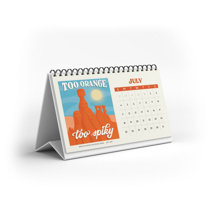 Subpar Parks 2027 Illustrated National Parks Desk Calendar - PREORDER - Amber Share Design - 