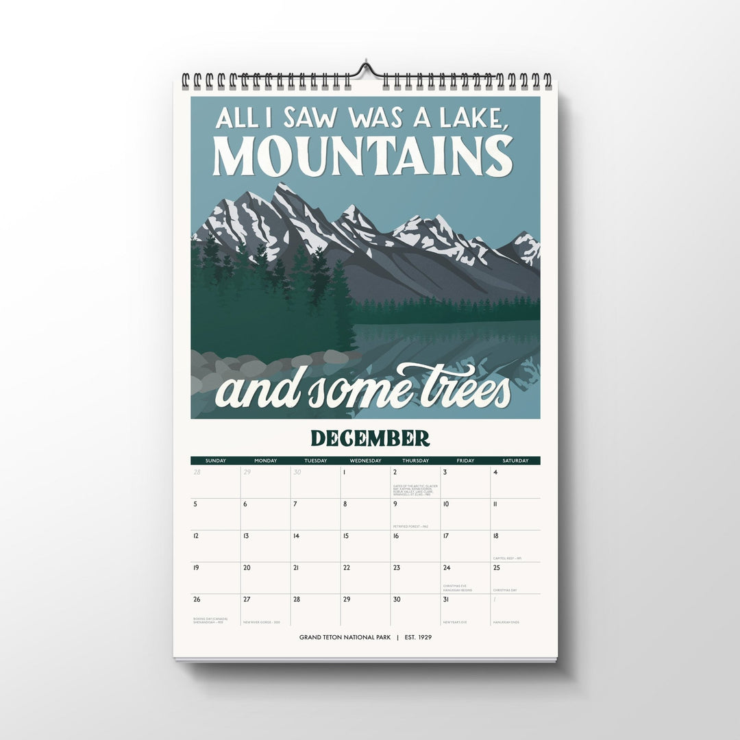 Subpar Parks 2027 Illustrated National Parks Wall Calendar - PREORDER - Amber Share Design - 