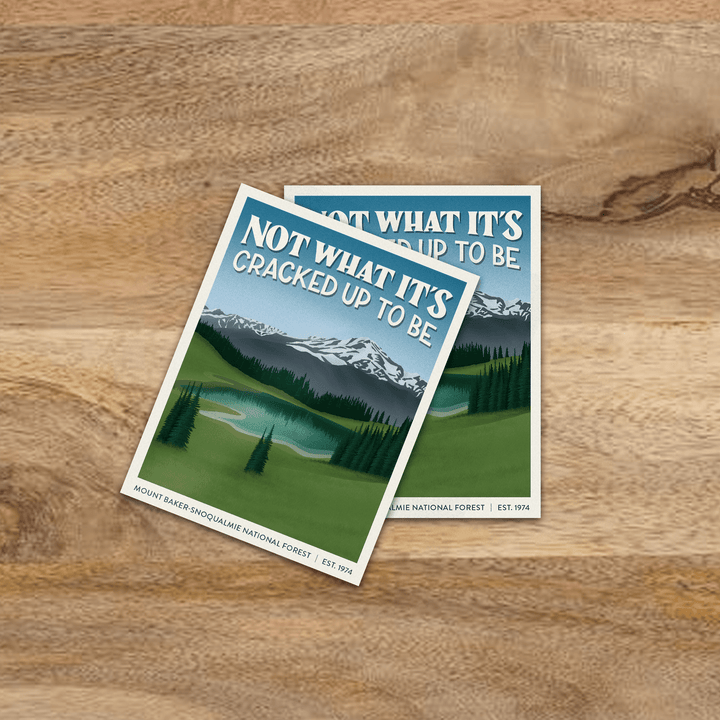 Subpar Parks American Public Lands Sticker (Singles) - Amber Share Design-NEW Mt. Baker-Snoqualmie National Forest - 