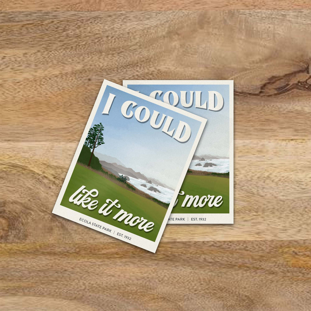 Subpar Parks American State & Local Parks Sticker (Singles) - Amber Share Design - Ecola State Park (OR) - 