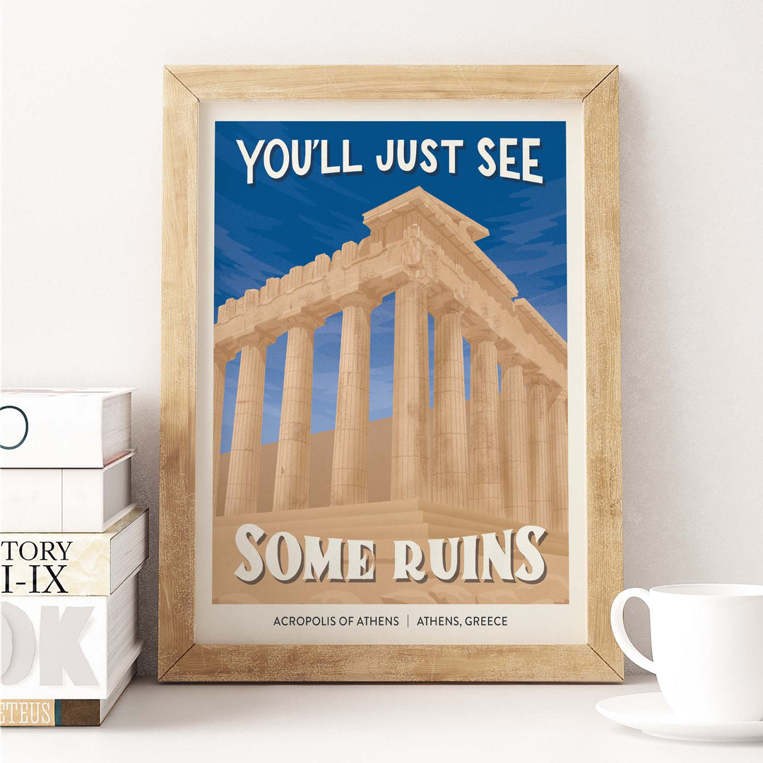 Subpar Parks International Parks - 8x10 Print - Amber Share Design - Acropolis of Athens (Greece) - 