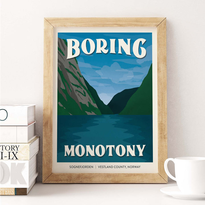 Subpar Parks International Parks - 8x10 Print - Amber Share Design - Sognefjorden (Norway) - 