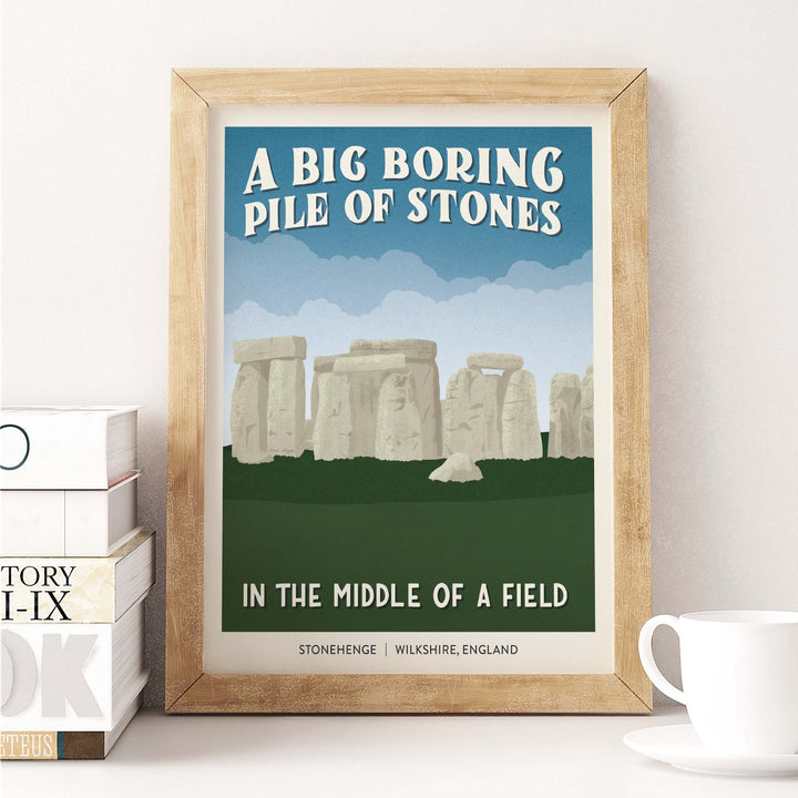 Subpar Parks International Parks - 8x10 Print - Amber Share Design - Stonehenge (UK) - 