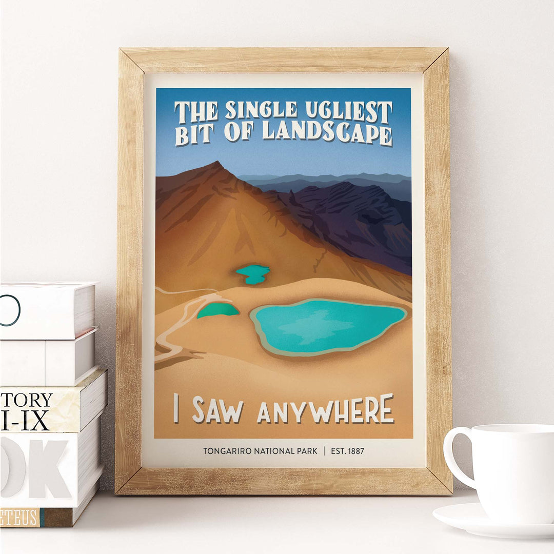 Subpar Parks International Parks - 8x10 Print - Amber Share Design - Tongariro National Park (New Zealand) - 