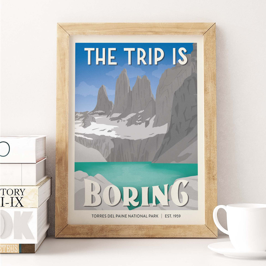 Subpar Parks International Parks - 8x10 Print - Amber Share Design - Torres Del Paine National Park (Chile) - 