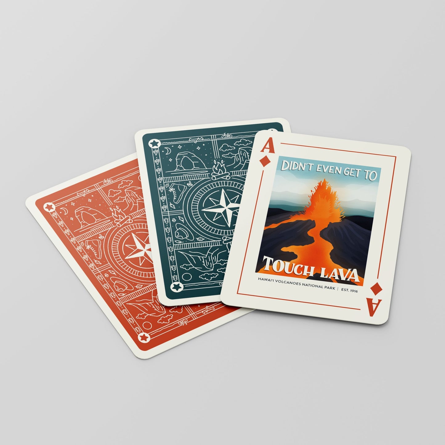 Subpar Parks Playing Cards - Amber Share Design - Dark Teal - 