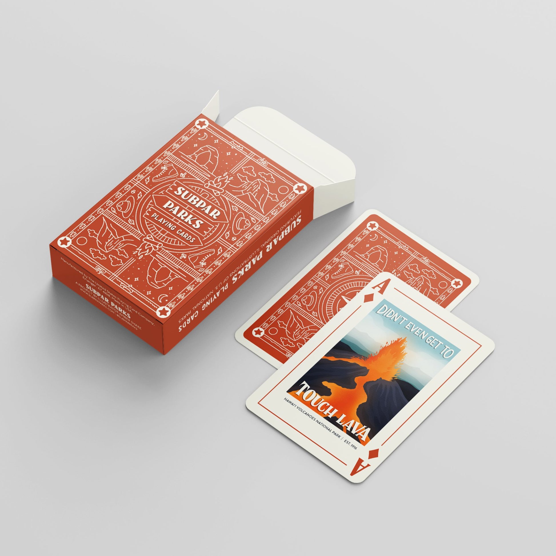 Subpar Parks Playing Cards - Amber Share Design - Orange - 