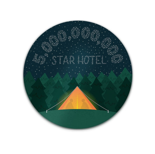 5 Billion Star Hotel Sticker - Amber Share Design---