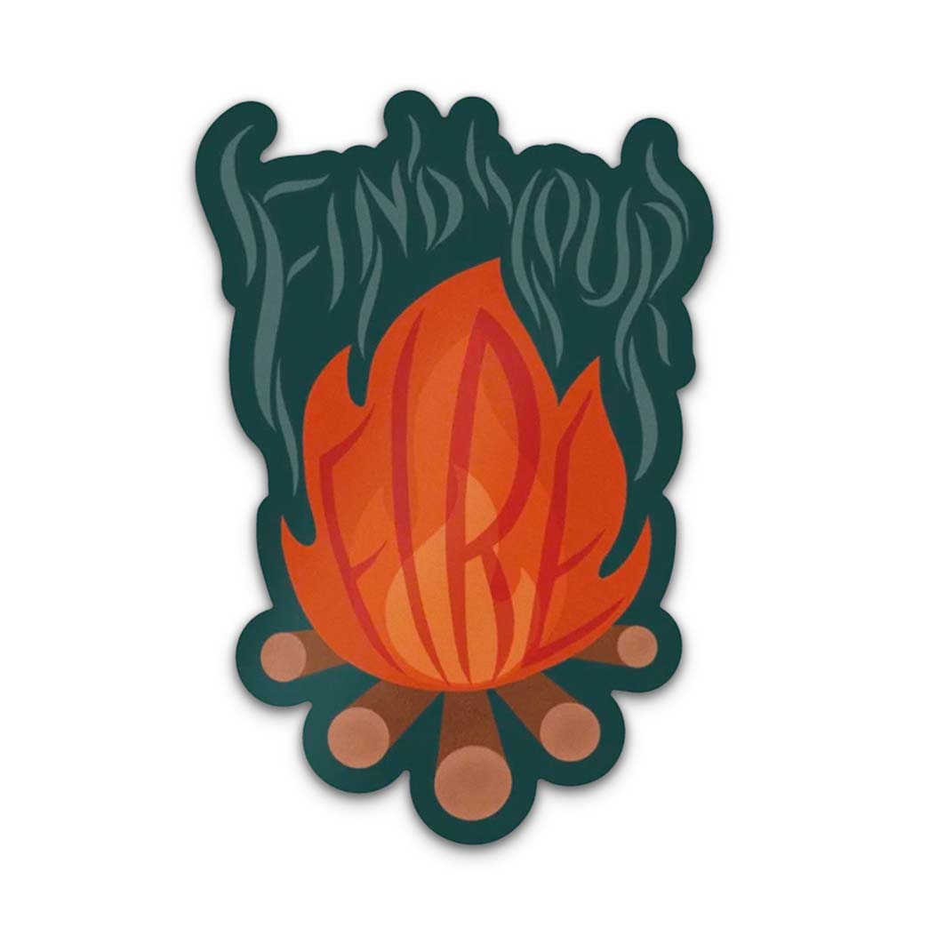 Find Your Fire Sticker - Amber Share Design---