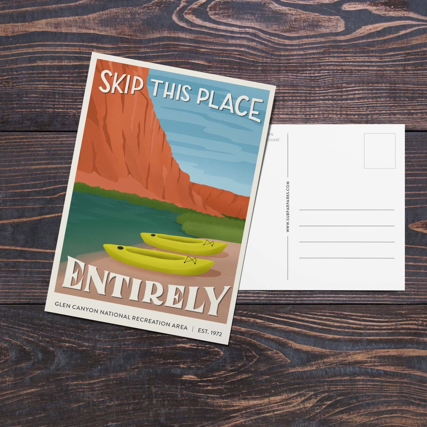 Subpar Parks™ American Public Lands Postcards - Amber Share Design-Glen Canyon National Recreation Area--