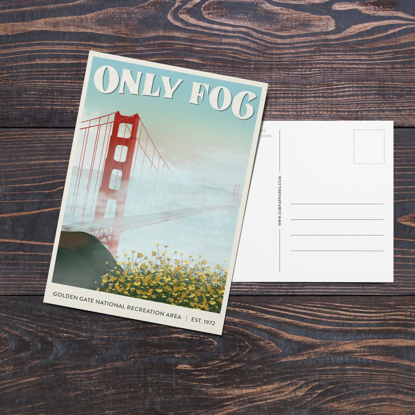 Subpar Parks™ American Public Lands Postcards (PREORDER 3/8) - Amber Share Design-Golden Gate National Recreation Area--