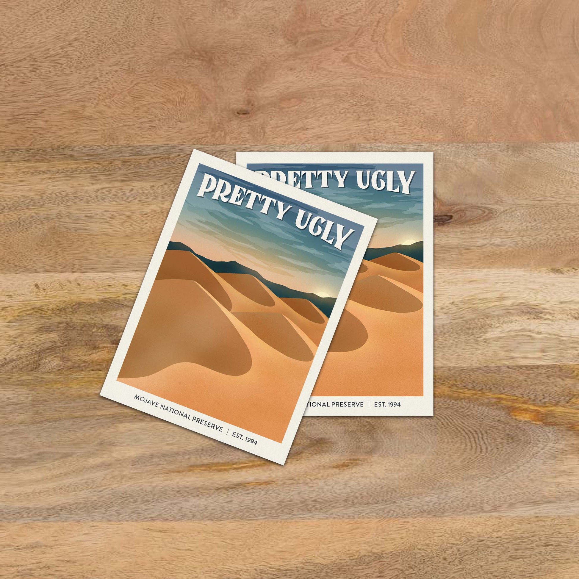 Subpar Parks™ American Public Lands Stickers - Amber Share Design-Mojave National Preserve--