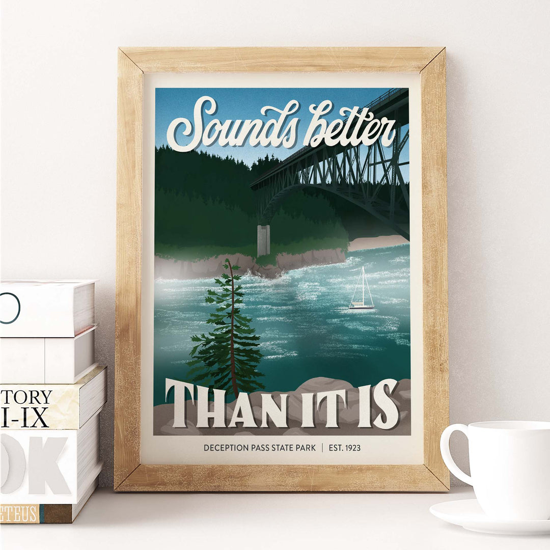 Subpar Parks American State and Local Parks 8x10 Prints - Amber Share Design-Deception Pass State Park (WA)--