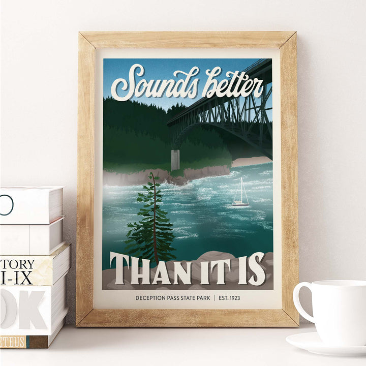Subpar Parks American State and Local Parks 8x10 Prints - Amber Share Design-Deception Pass State Park (WA)--