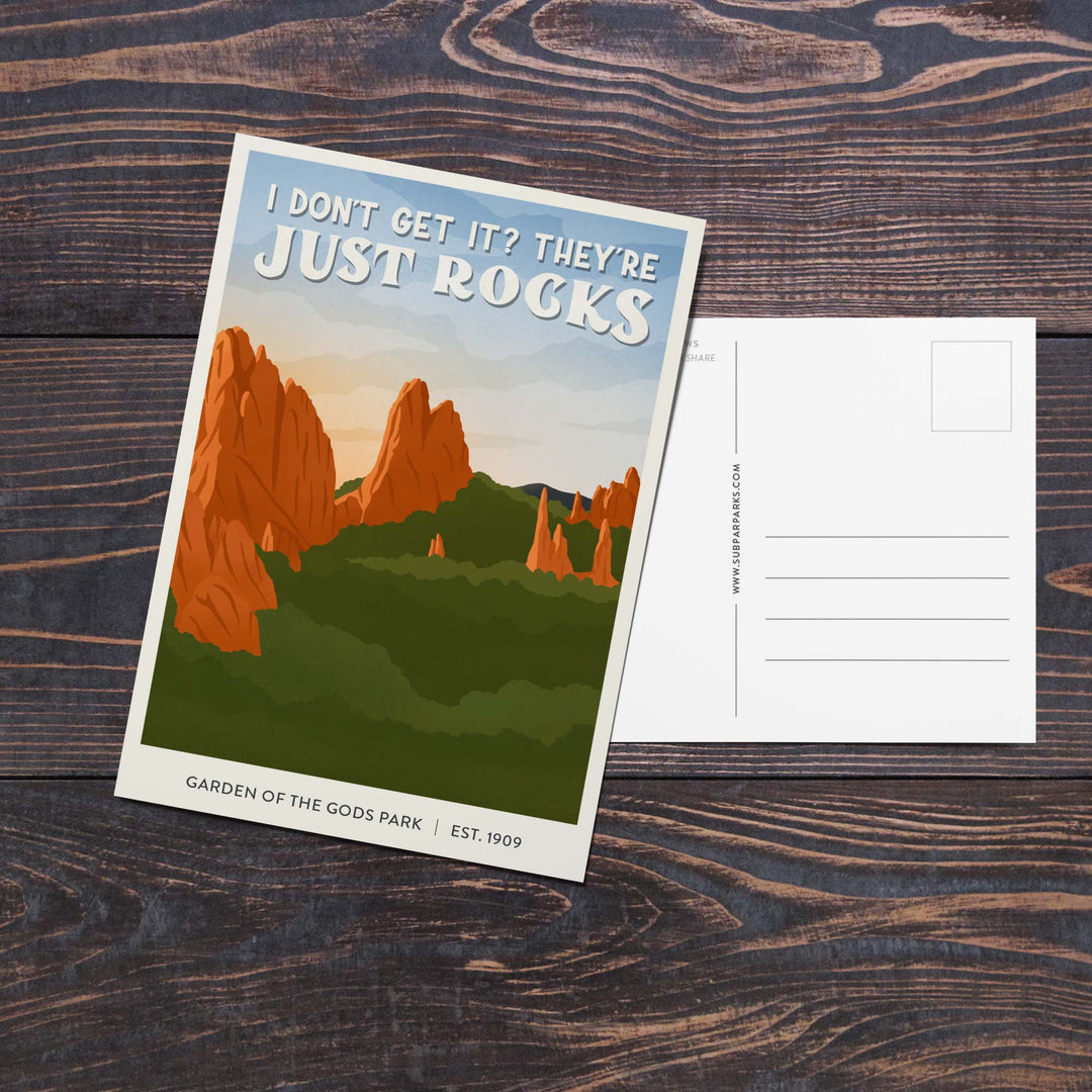 Subpar Parks American State & Local Parks Postcards - Amber Share Design-Garden of the Gods Park (CO)--