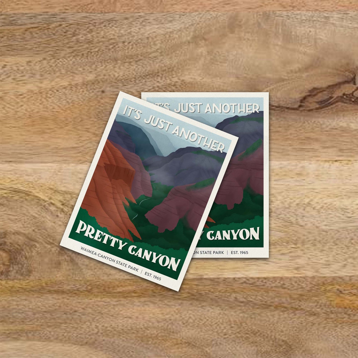 Subpar Parks American State Parks Stickers - Amber Share Design-Waimea Canyon State Park (HI)--