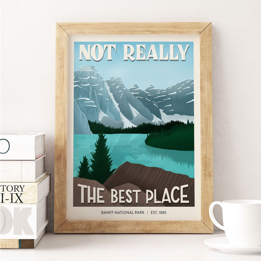 Subpar Parks International Parks - 8x10 Print - Amber Share Design-Banff National Park (Canada)--
