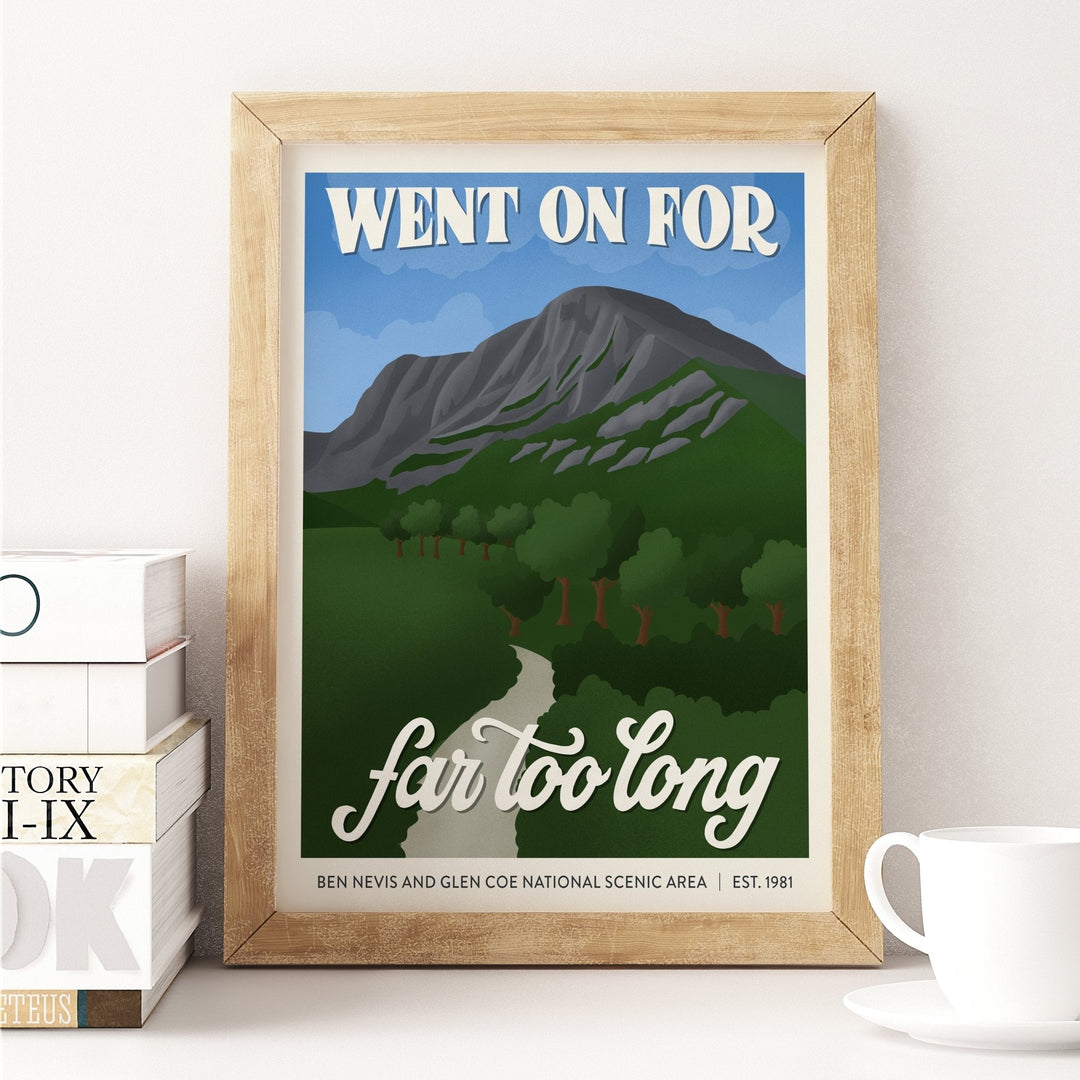Subpar Parks International Parks - 8x10 Print - Amber Share Design-Ben Nevis and Glen Coe National Scenic Area (UK)--