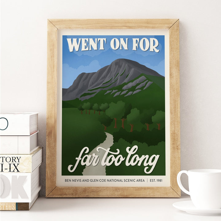 Subpar Parks International Parks - 8x10 Print - Amber Share Design-Ben Nevis and Glen Coe National Scenic Area (UK)--