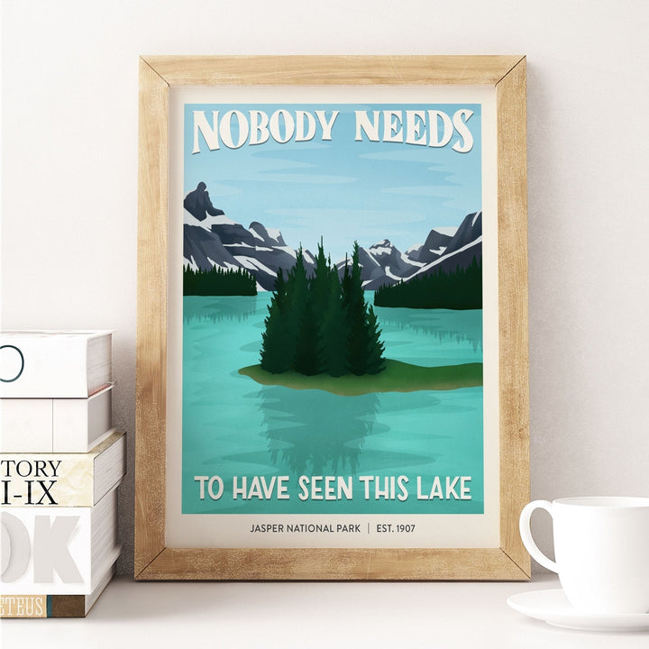 Subpar Parks International Parks - 8x10 Print - Amber Share Design-Jasper National Park (Canada)--