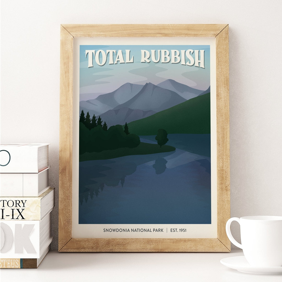 Subpar Parks International Parks - 8x10 Print - Amber Share Design-Snowdonia National Park (UK)--