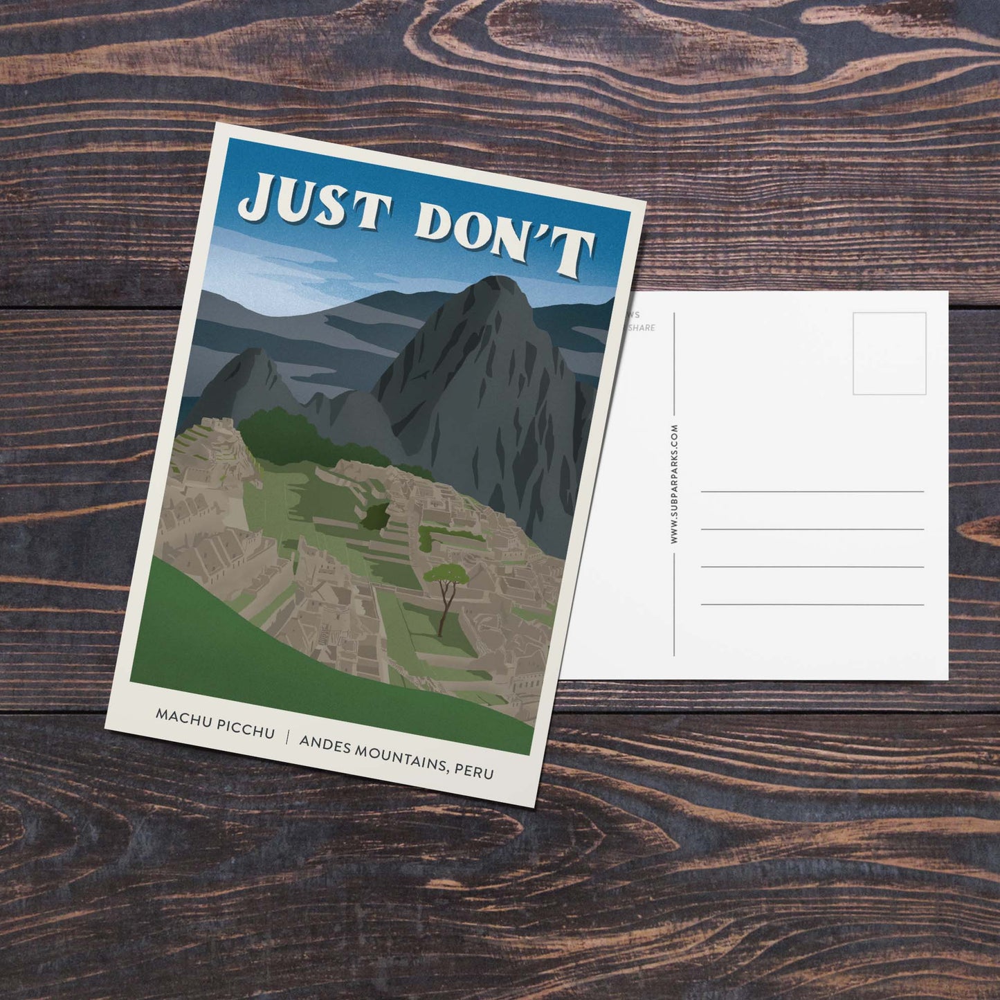 Subpar Parks International Parks - Postcard - Amber Share Design-Machu Picchu (Peru)--