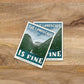 Subpar Parks International Parks - Sticker - Amber Share Design-Fiordland National Park (New Zealand) PREORDER ships 9/15--