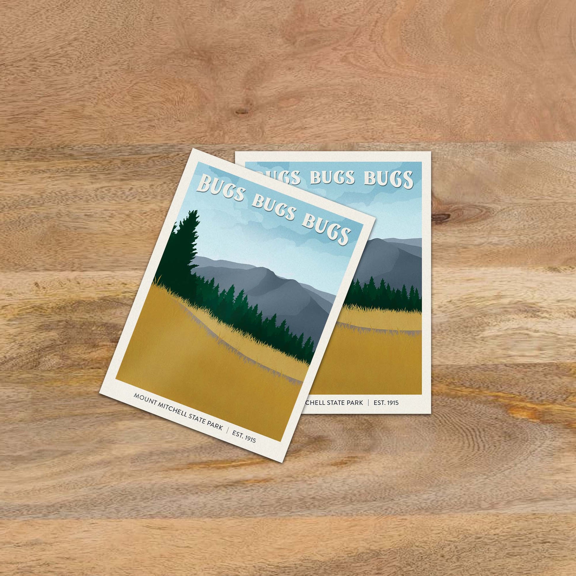 Subpar Parks™ North Carolina State Parks Stickers - Amber Share Design-Mt. Mitchell State Park--